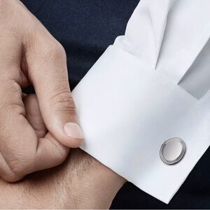 Tiffany & Co. Engine Turned Oval Cufflinks